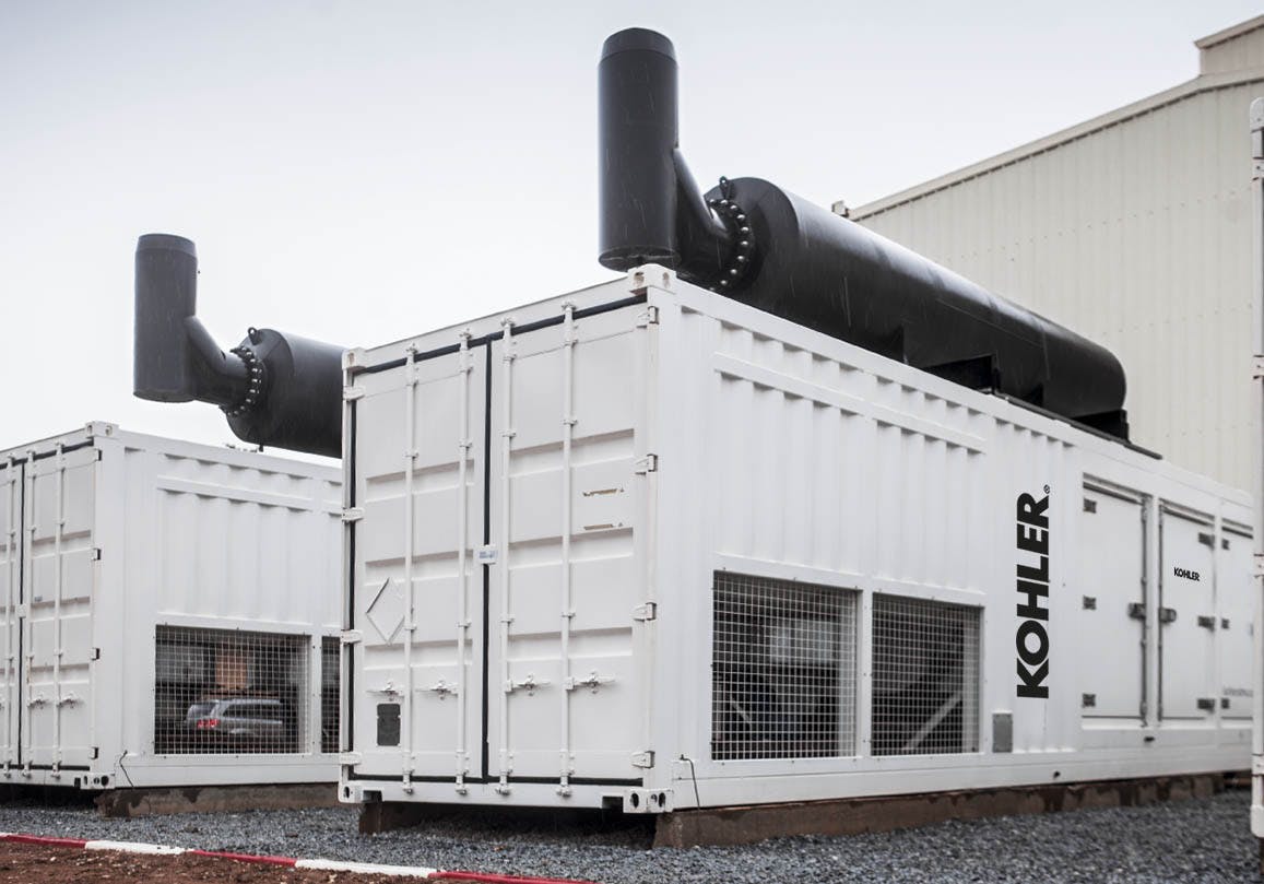 Installation of a Kohler generator in a container