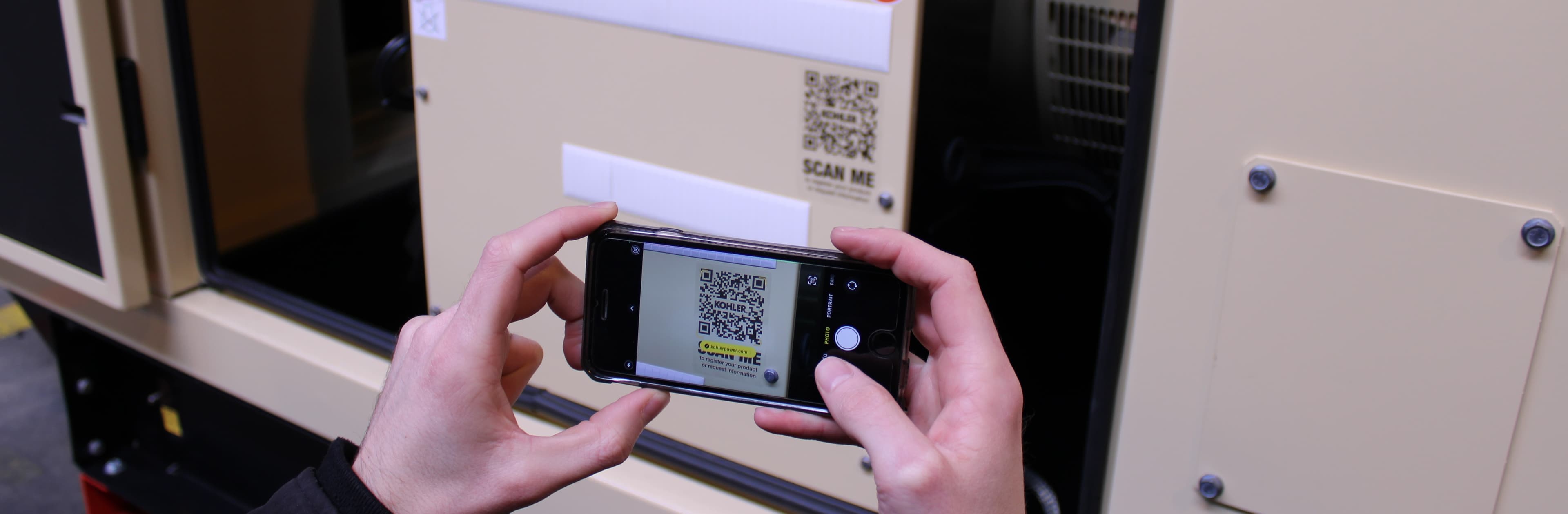 Rehlko Warranty registration process via QR code phone application