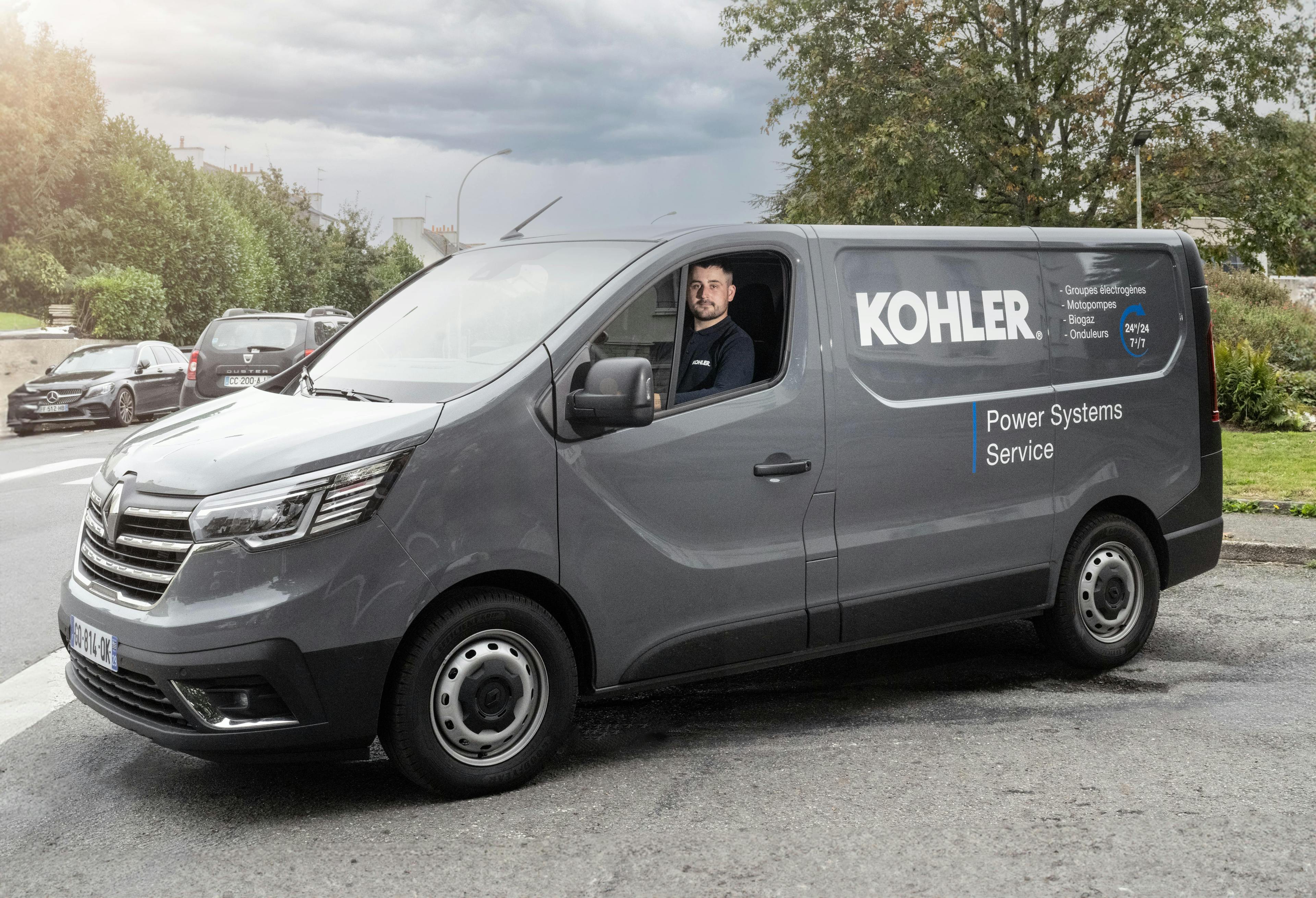 Véhicule d'intervention de Kohler service : assistance, dépannage, rénovation